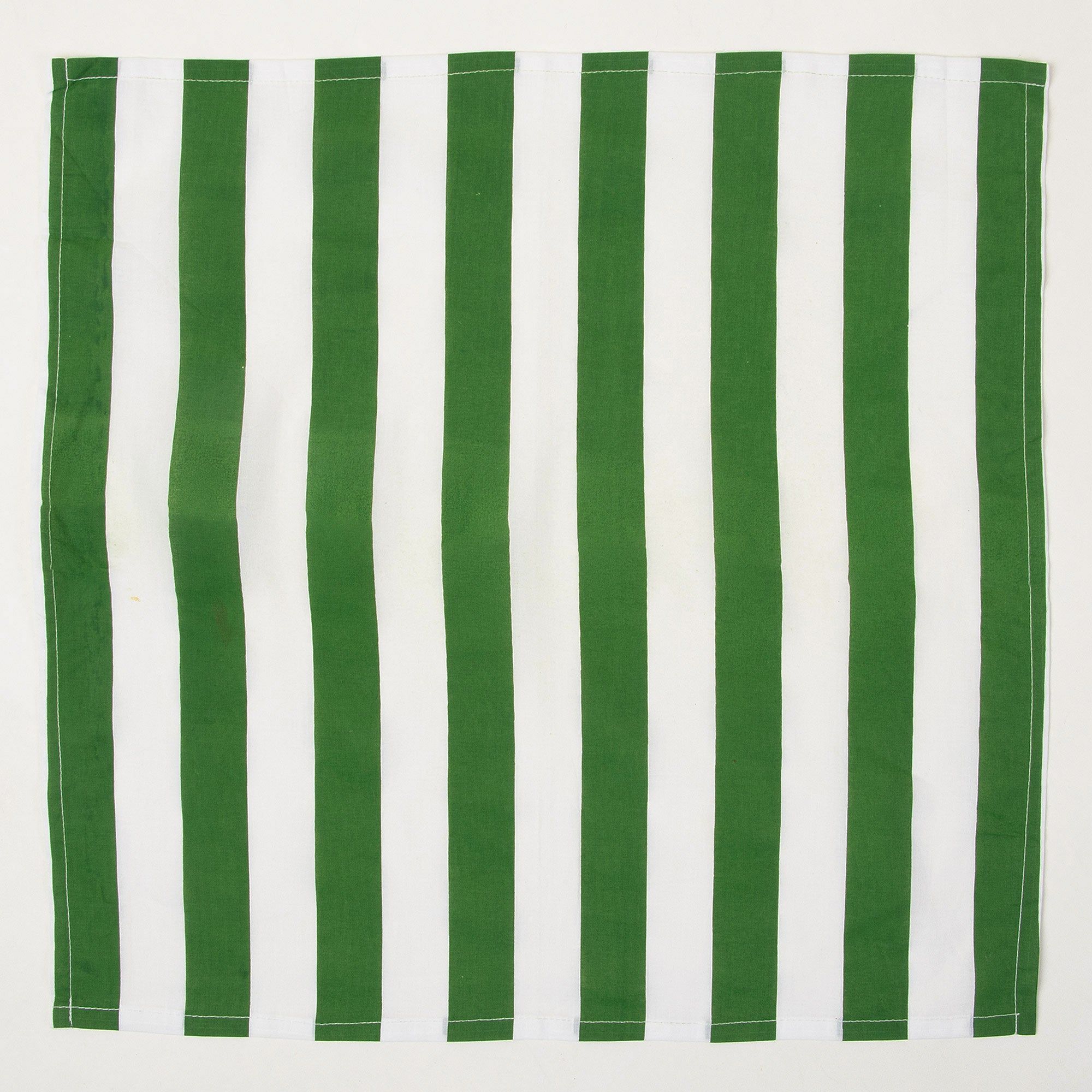 Hand Block Green Stripes Print Cotton Napkin